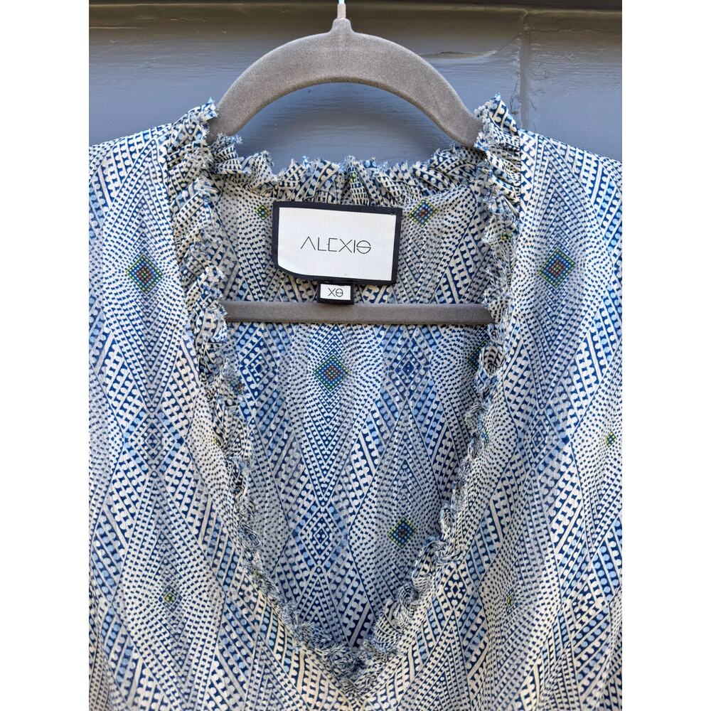 Alexis Leannie Fit and Flare Long Sleeve Chiffon Mini Dress Extra Small XS - Picture 5 of 8